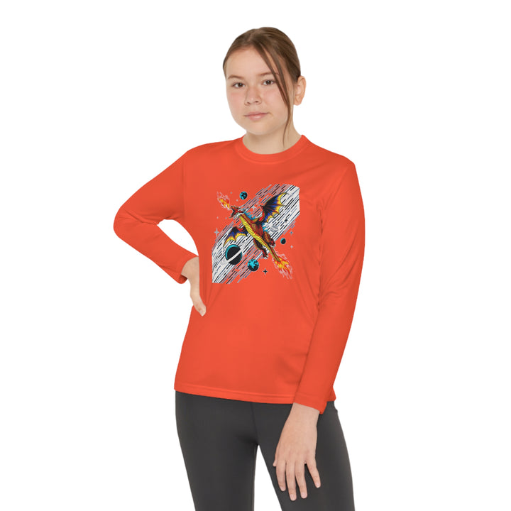 Youth Long Sleeve Competitor Tee - Galaxy Dragon