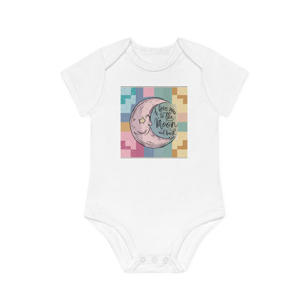 Baby Organic Short Sleeve Bodysuit - Love You To The Moon and Back