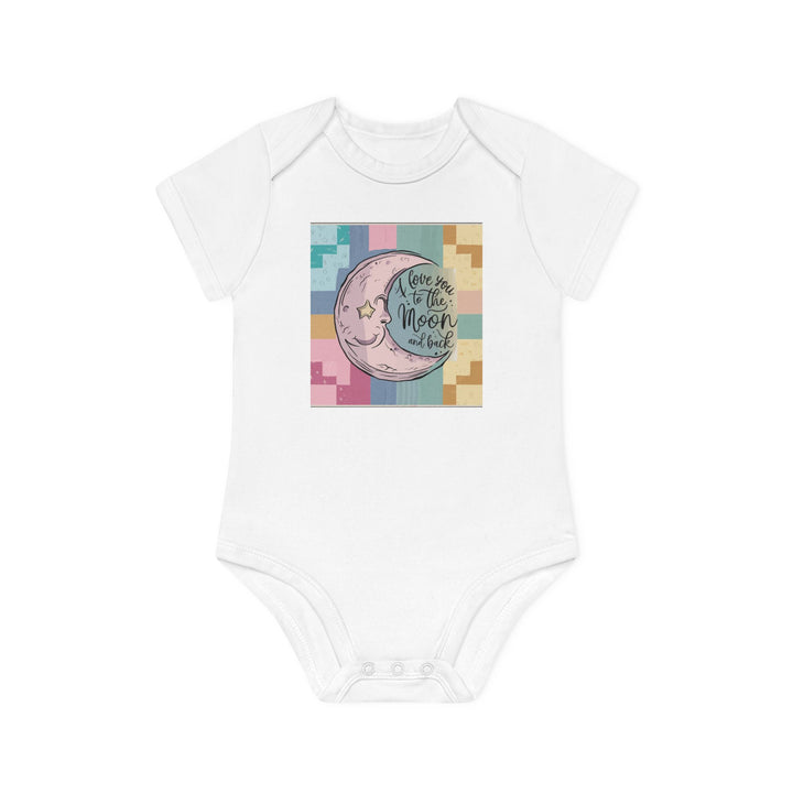 Baby Organic Short Sleeve Bodysuit - Love You To The Moon and Back