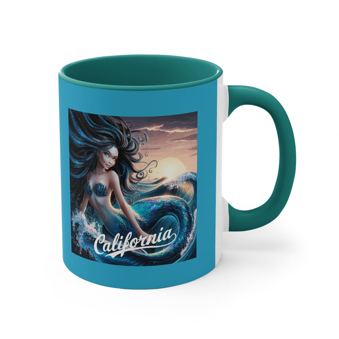 11oz Accent Mug - California Mermaid