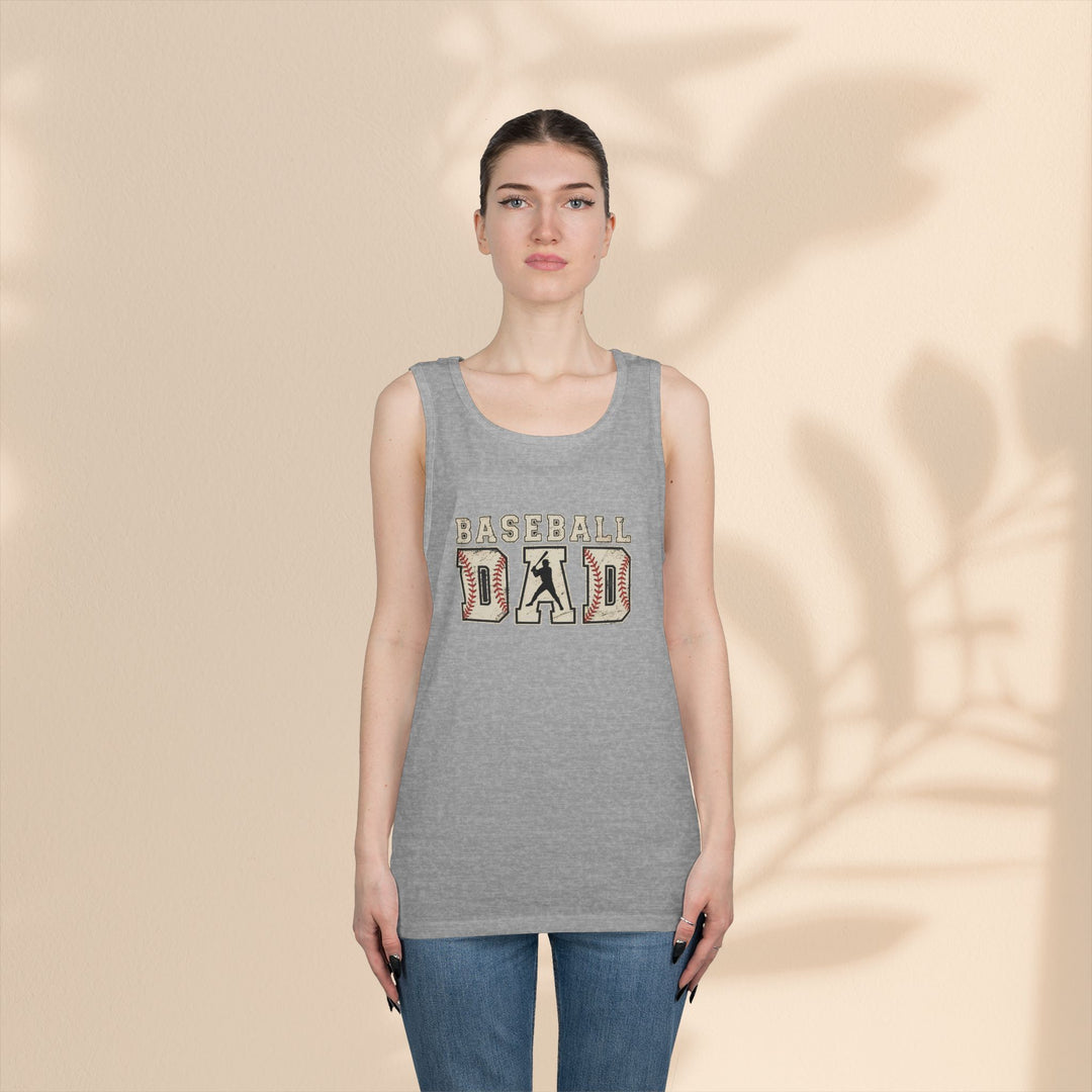 Baseball Dad Unisex Heavy Cotton Tank Top - Perfect for Summer BBQs and Game Days