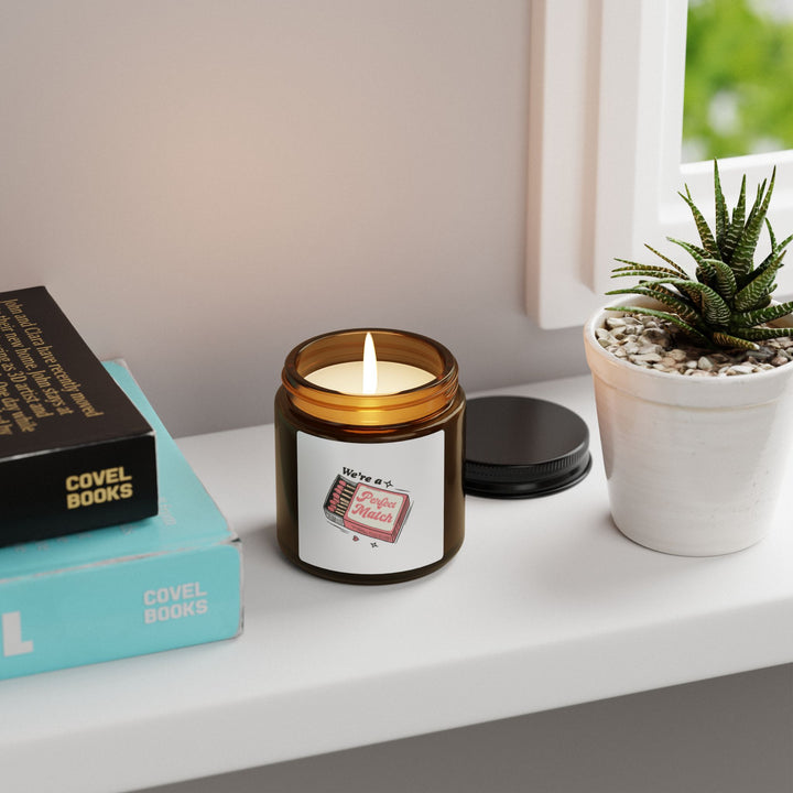 Scented Soy Candle (Multi-Size, Amber Jar) - We're A Perfect Match