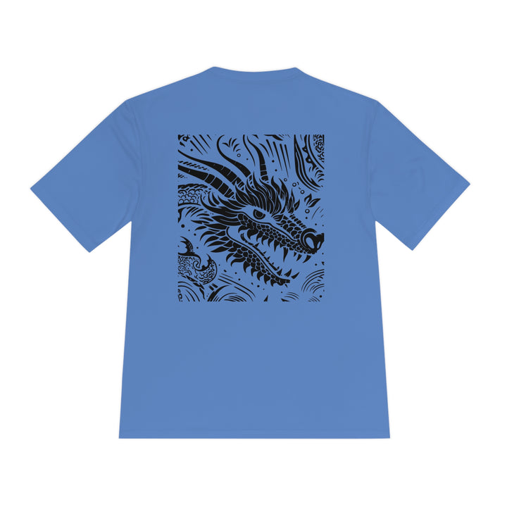 Unisex Moisture Wicking Tee - Dragon Black and White