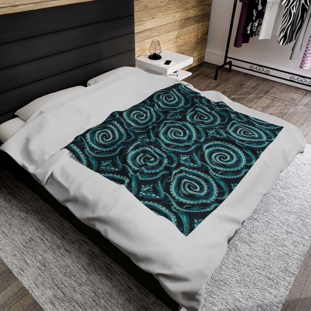 Velveteen Plush Blanket - Octopus Delight