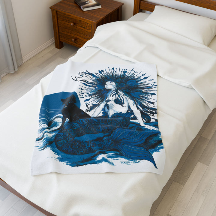 Velveteen Plush Blanket - Majestic Mermaid