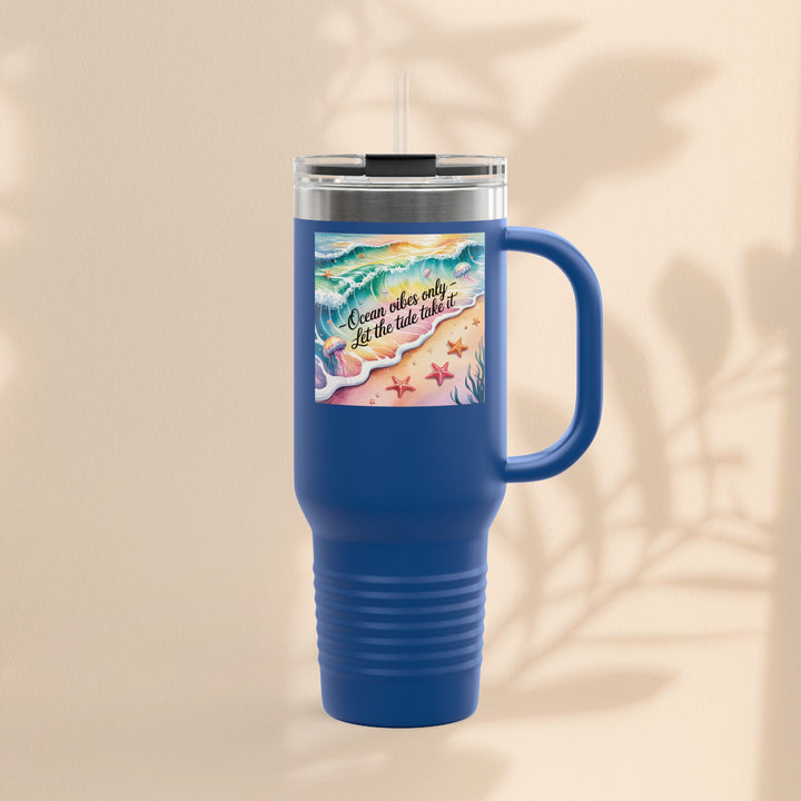 Ocean Vibes Insulated Travel Mug, 40oz
