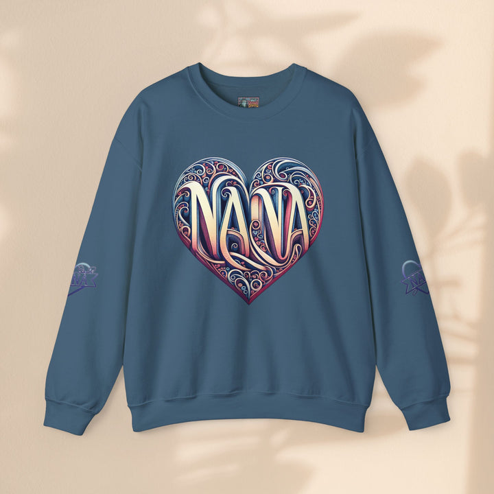 Nana Heart Design Unisex Crewneck Sweatshirt - Cozy Gift for Grandmothers