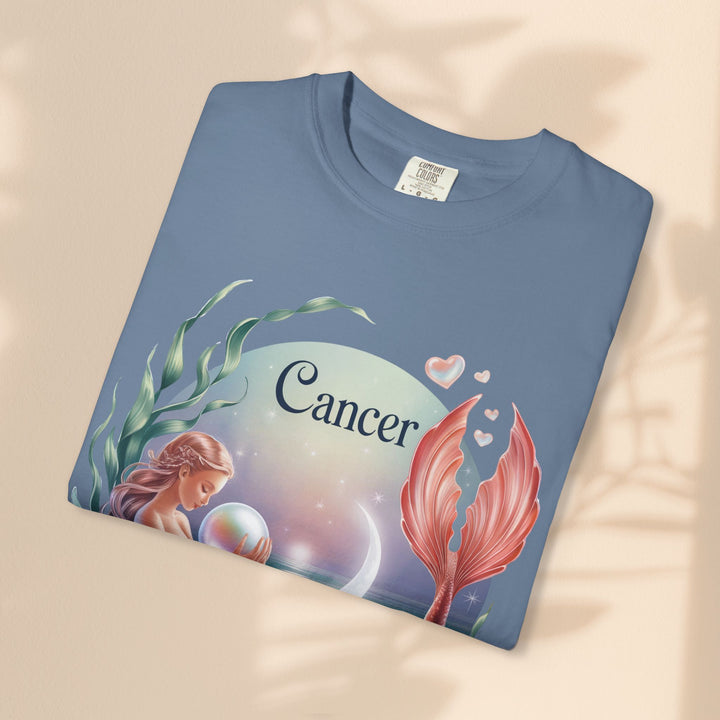 Cancer Zodiac Mermaid T-shirt, Astrology Tee, Astrological Sign Shirt, Gift for Cancer, Horoscope T-shirt, Cute Zodiac Apparel