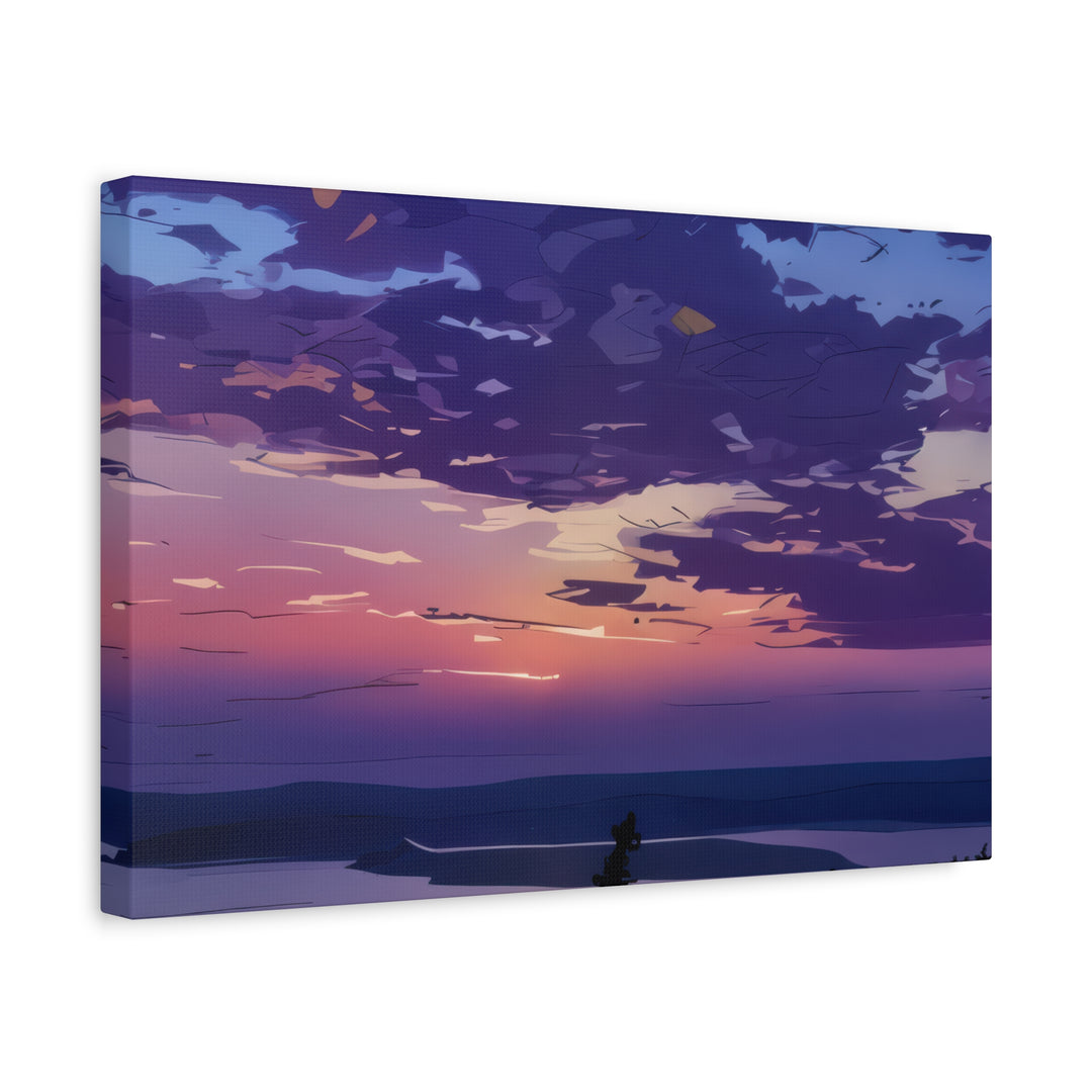 Elegant Sunset Canvas Print for Bedroom and Living Room