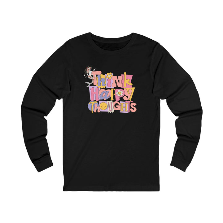 Unisex Jersey Long Sleeve Tee - Think Happy Thoughts