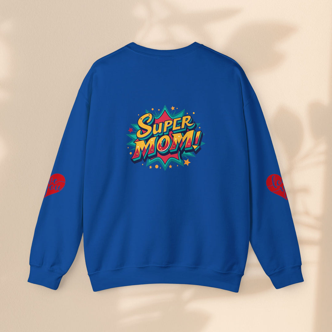 Super Mom Crewneck Sweatshirt - Perfect Gift for Mother's Day & Everyday Heroes