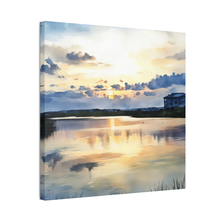 Serene Sunset Landscape Canvas Wall Art
