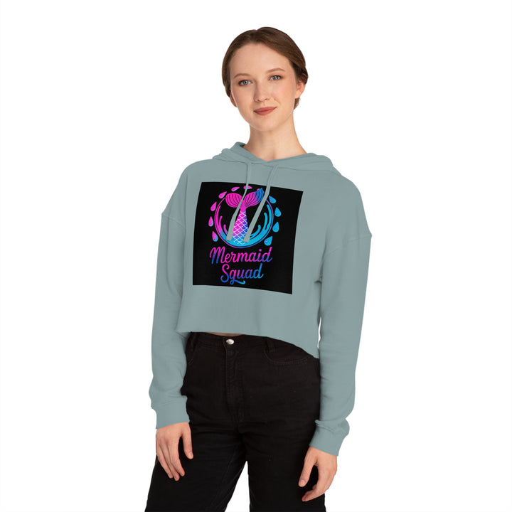 Women’s Cropped Hooded Sweatshirt - Mermaid Squad