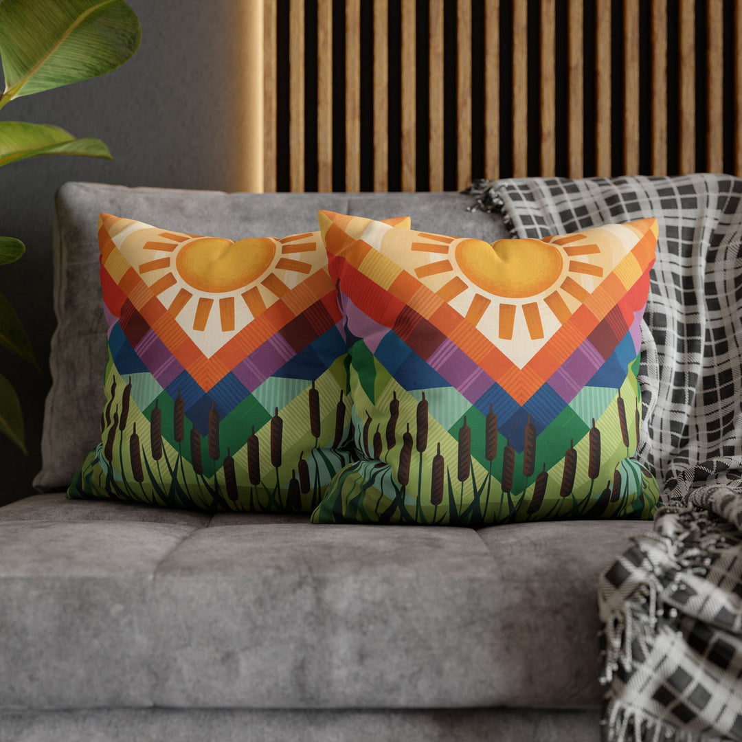 Seminole Sunburst - Vibrant Sunburst Decorative Pillowcase