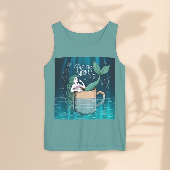 Part-Time Mermaid Unisex Tank Top, Casual Summer Tee, Cute Beachwear, Gift for Ocean Lovers, Quirky Mermaid Apparel