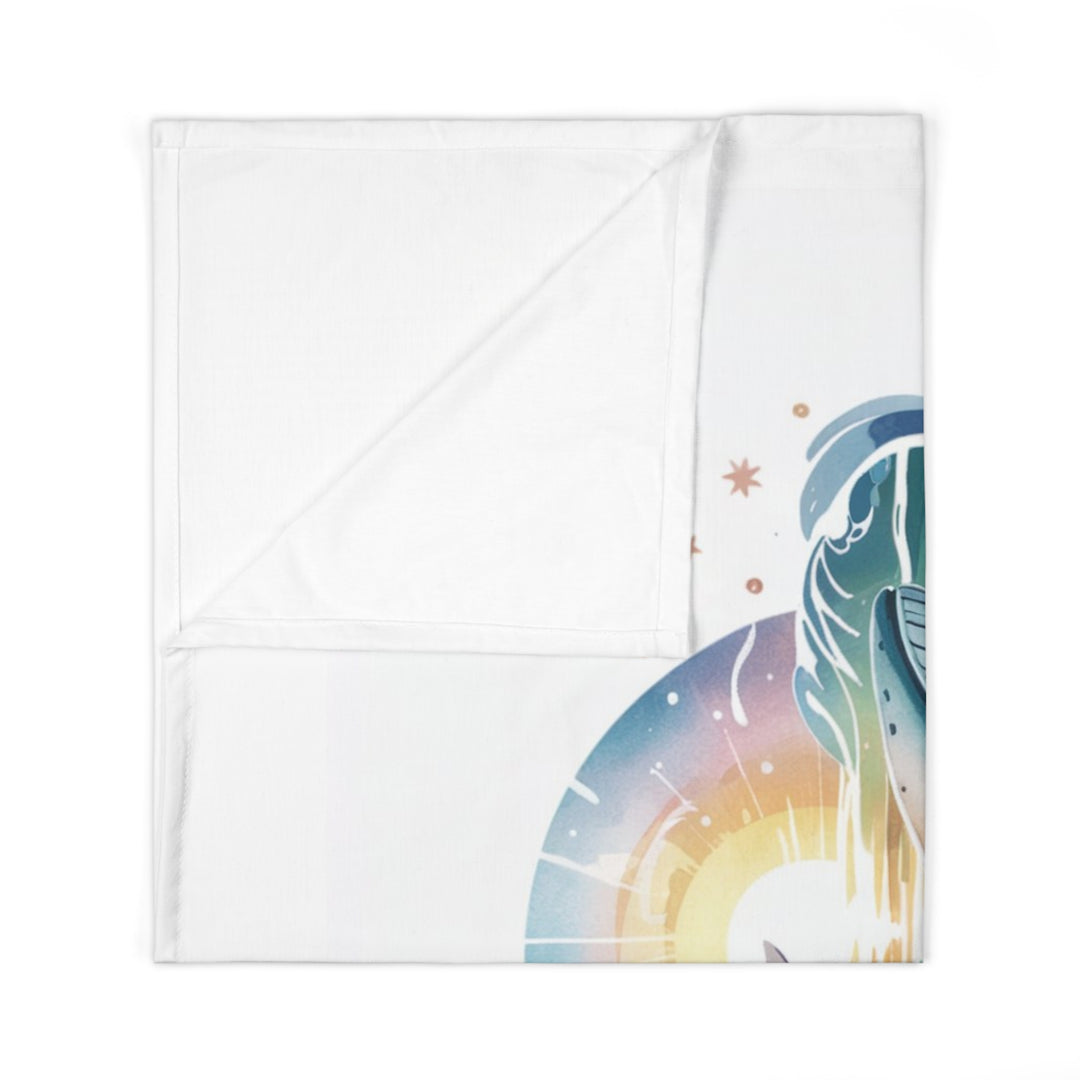 Whimsical Whale Baby Swaddle Blanket - You Are Worthy - Soft & Cozy Newborn Wrap for Baby Shower Gifts
