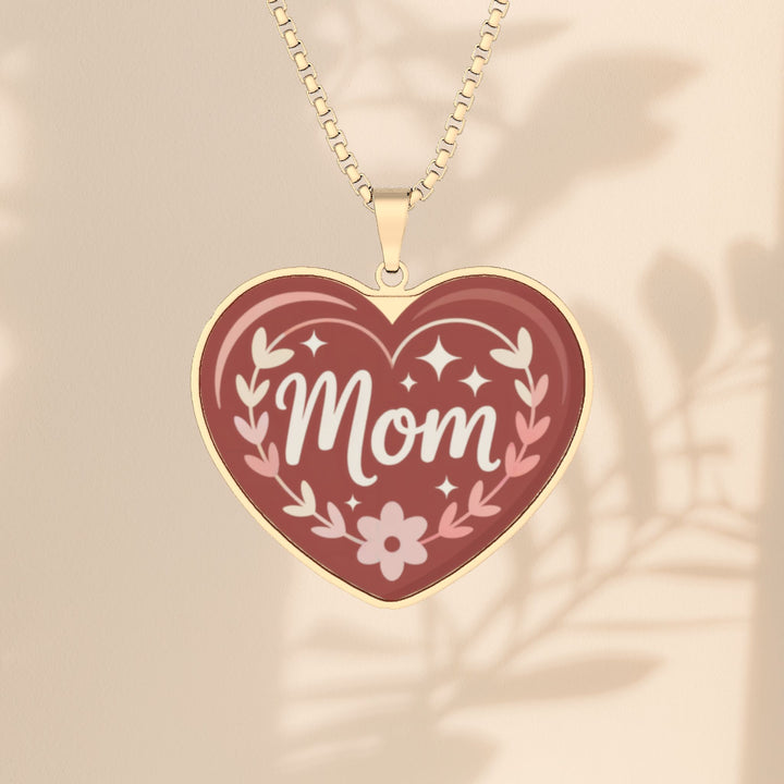 Mom Heart Pendant | Mother's Day Gift