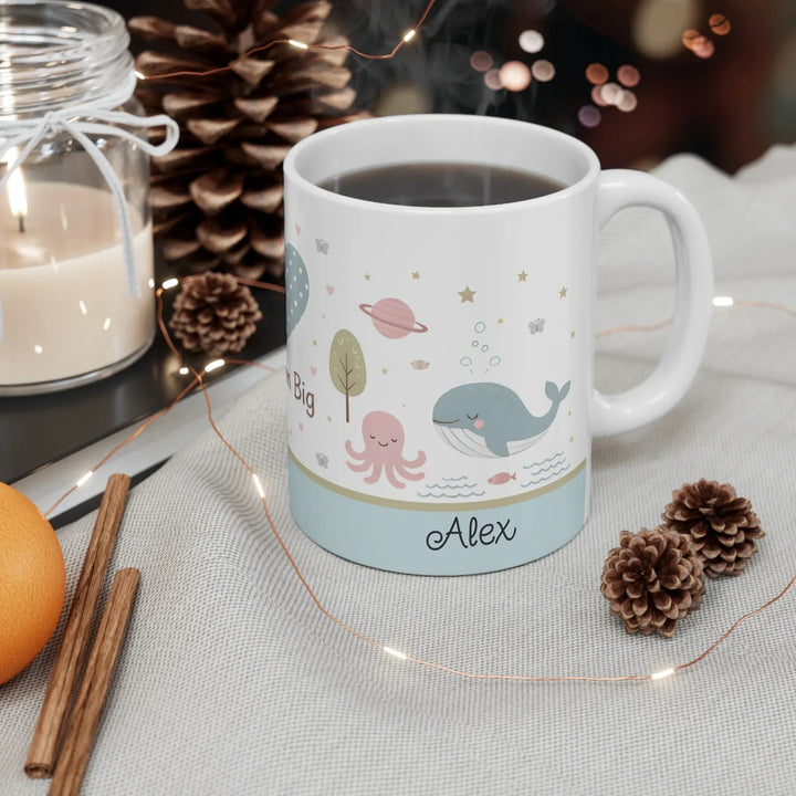 Personalized Dream Big Ocean Mug with Custom Name