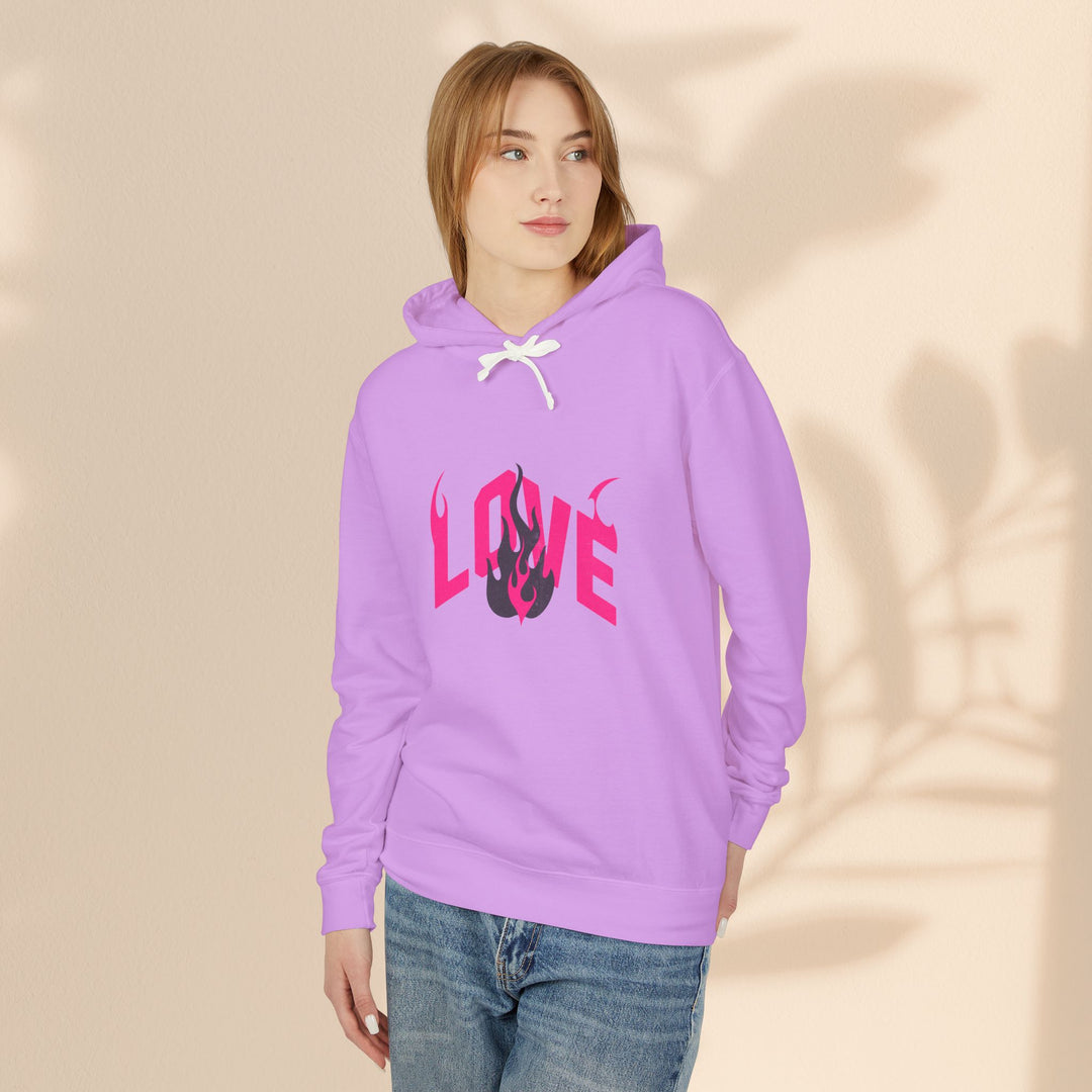 Unisex Lightweight Hooded Sweatshirt - LOVE