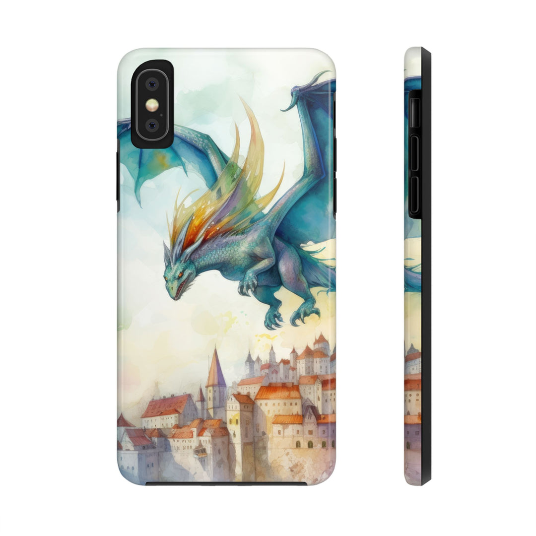 Tough Phone Cases - Dragon Over City