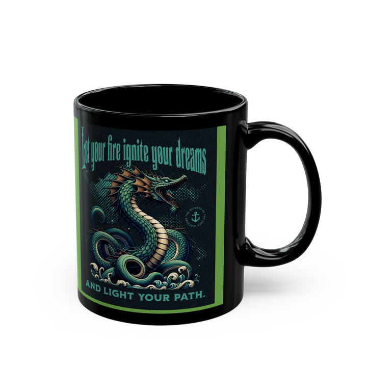 Black Mug (11oz, 15oz) - Dragon Light