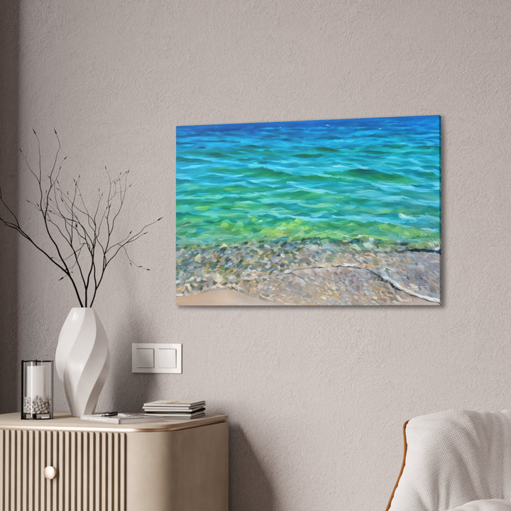 Coastal Serenity Seascape Canvas Art Print