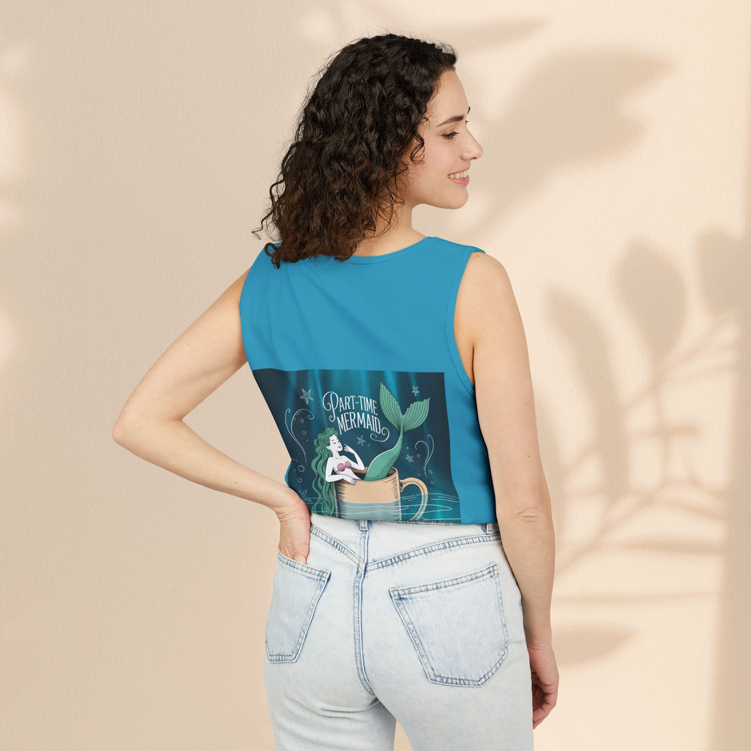 Part-Time Mermaid Unisex Tank Top, Casual Summer Tee, Cute Beachwear, Gift for Ocean Lovers, Quirky Mermaid Apparel