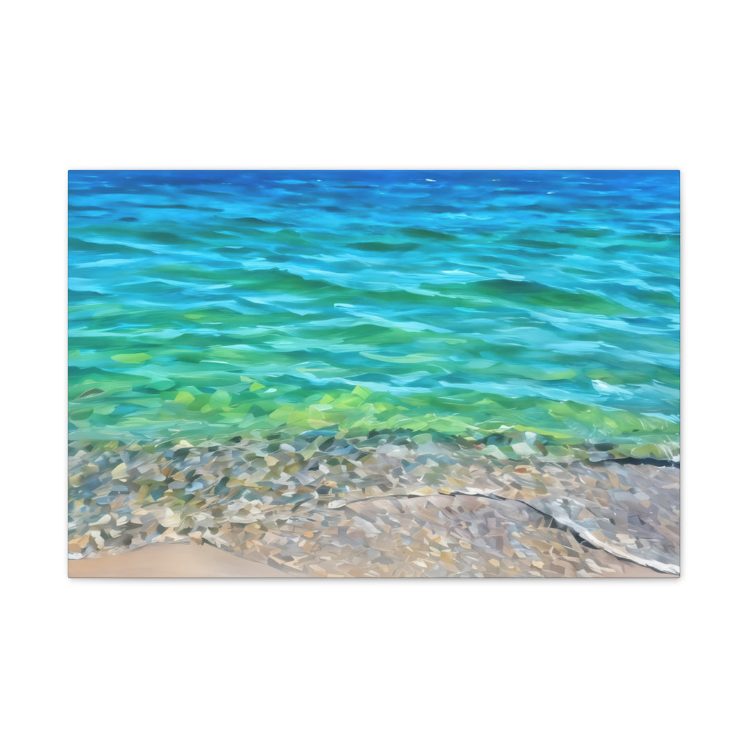Coastal Serenity Seascape Canvas Art Print