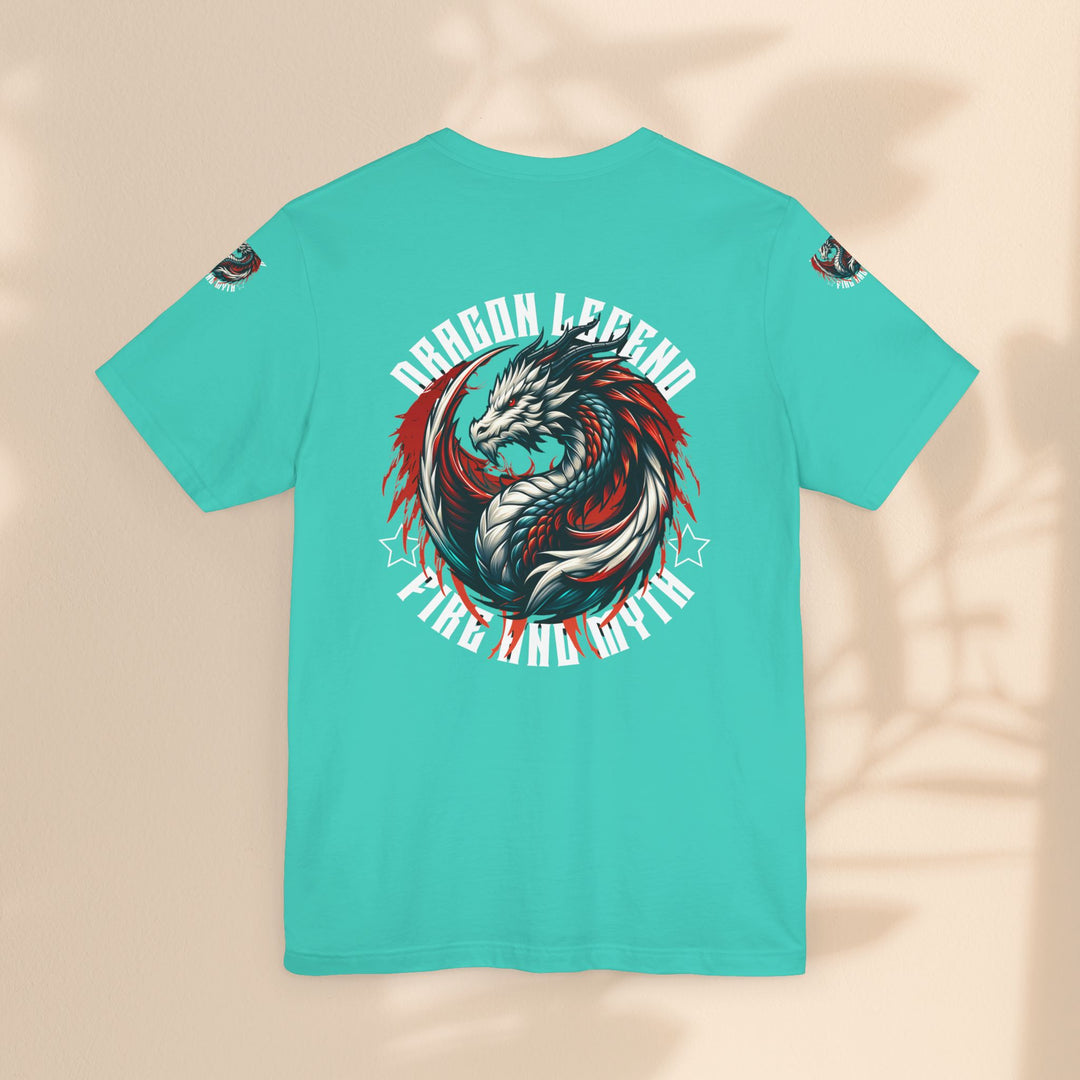 Unisex Jersey Short Sleeve Tee - Dragon Legend Fire and Myth