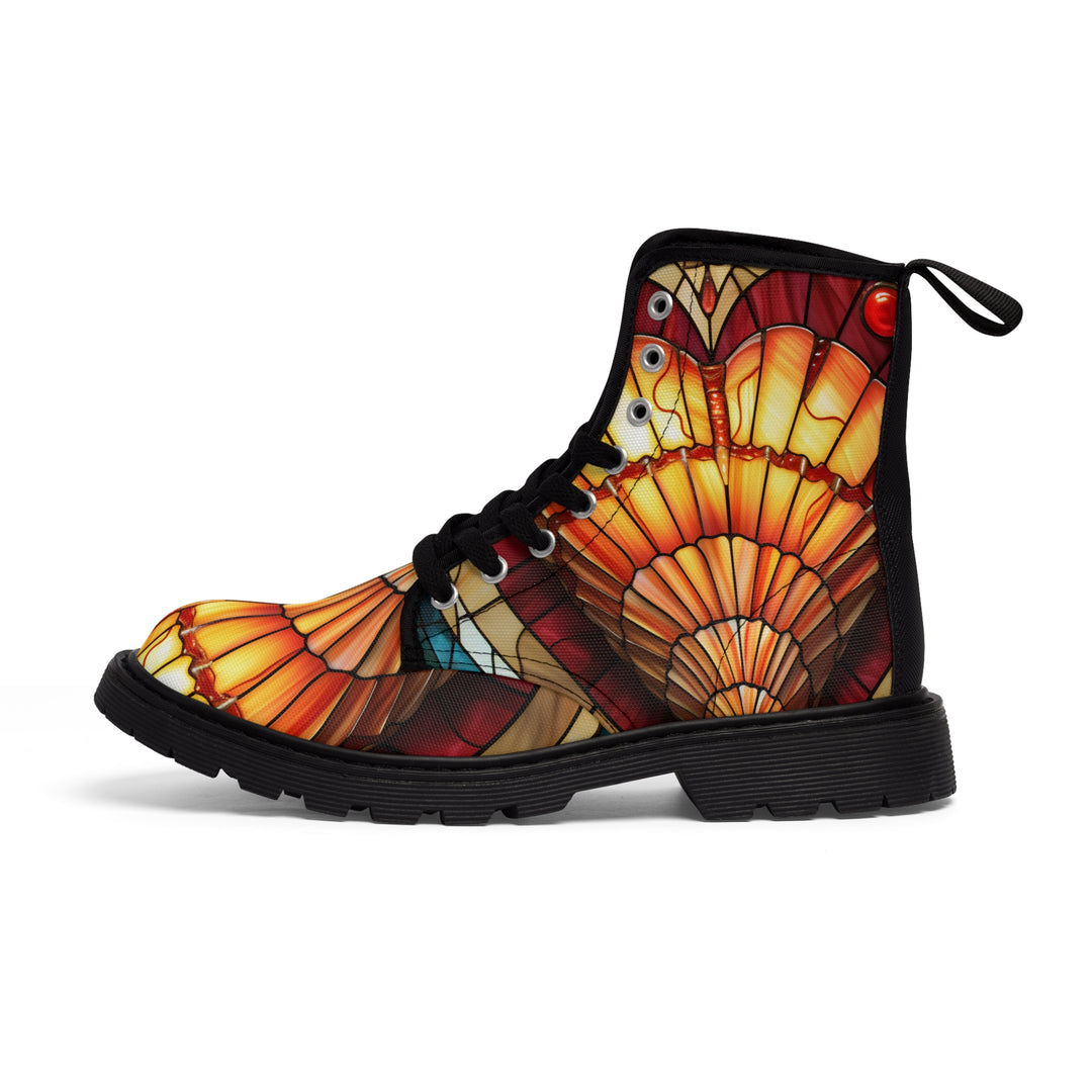 Women's Canvas Boots - Heart Shells