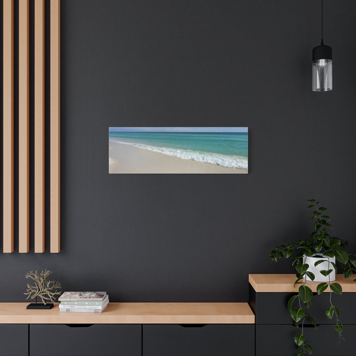Beach Shoreline Matte Canvas Print – Tranquil Ocean Wall Art