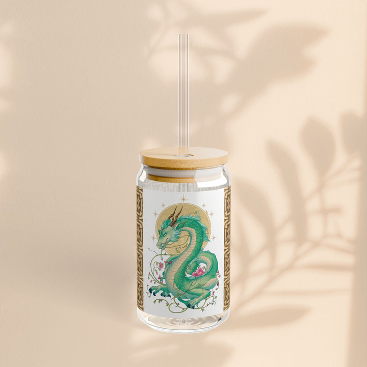 Sipper Glass, 16oz - Bamboo Dragon