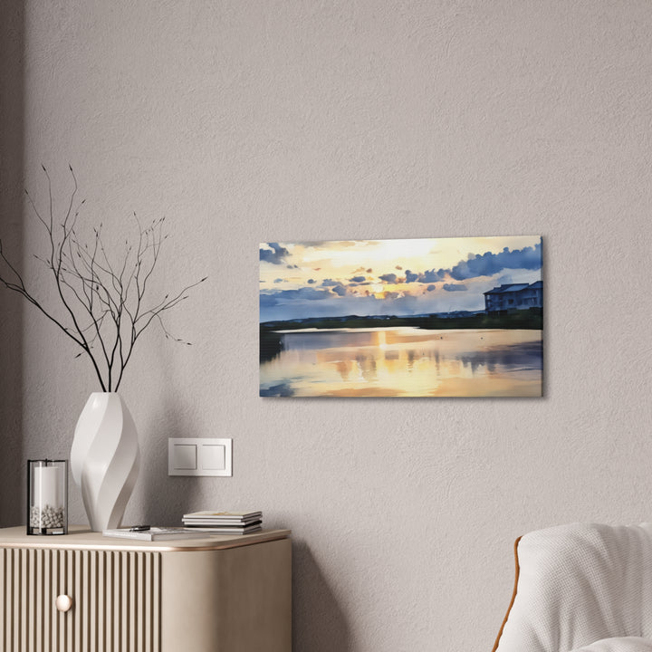 Serene Sunset Landscape Canvas Wall Art