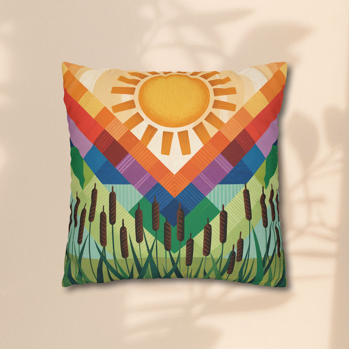 Seminole Sunburst - Vibrant Sunburst Decorative Pillowcase