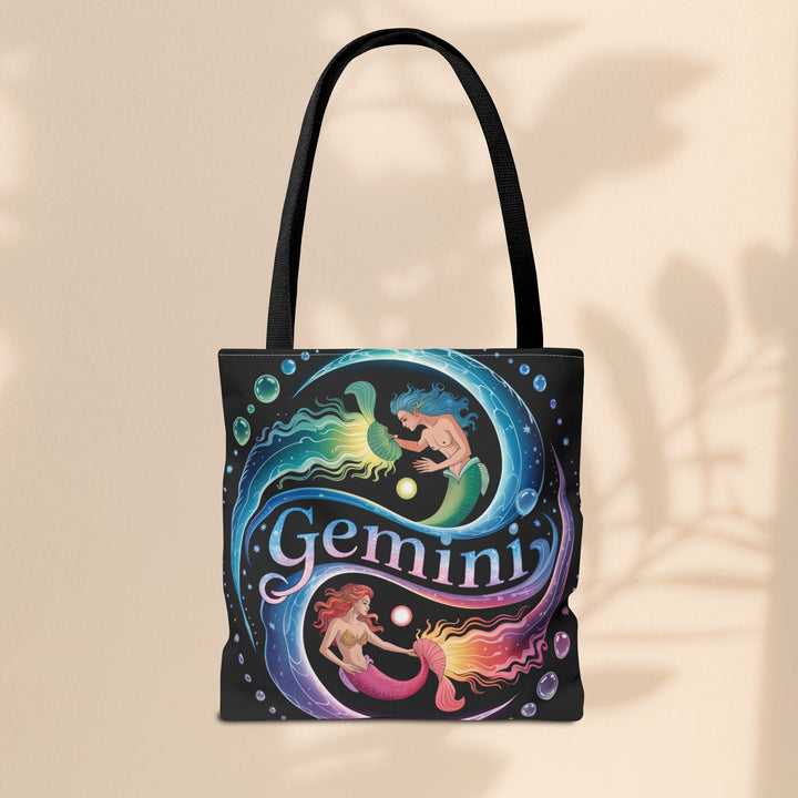 Gemini Zodiac Tote Bag - Colorful Astrology Bag, Gift for Astrology Lovers, AOP Tote for Geminis, Horoscope Design, Birthday Gift
