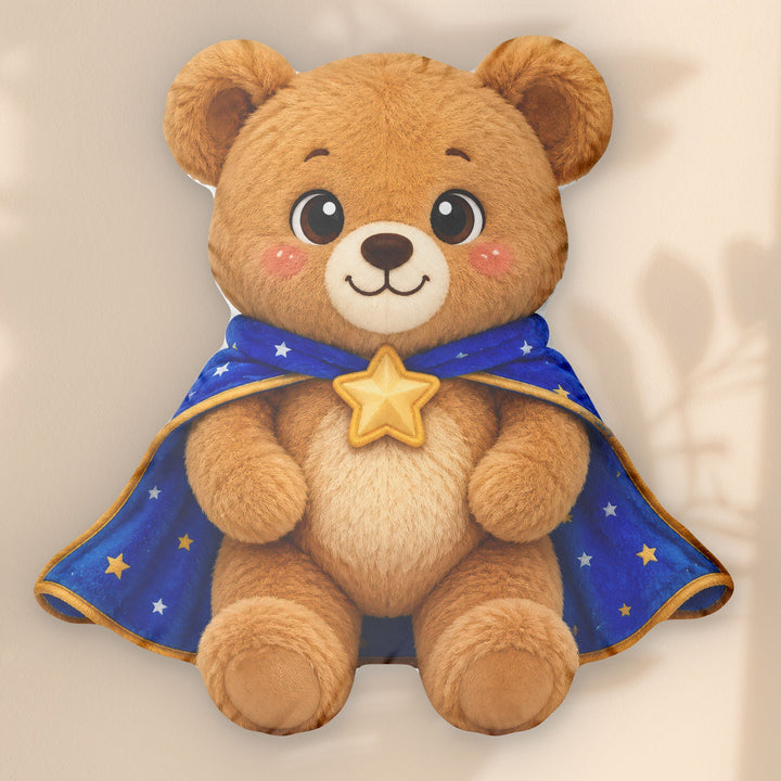 Brave Buddies Starry Cape Ben Bear Pillow