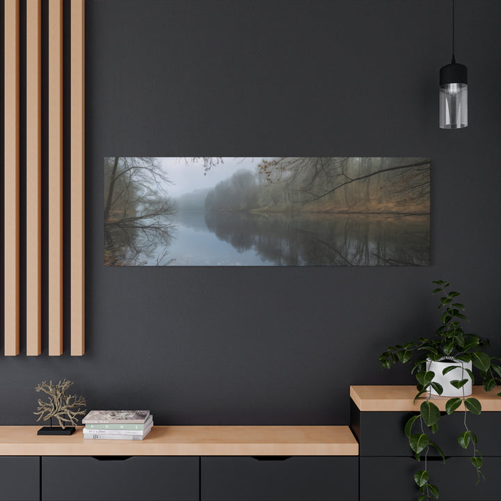 Foggy River Landscape Canvas Print – Nature Wall Art