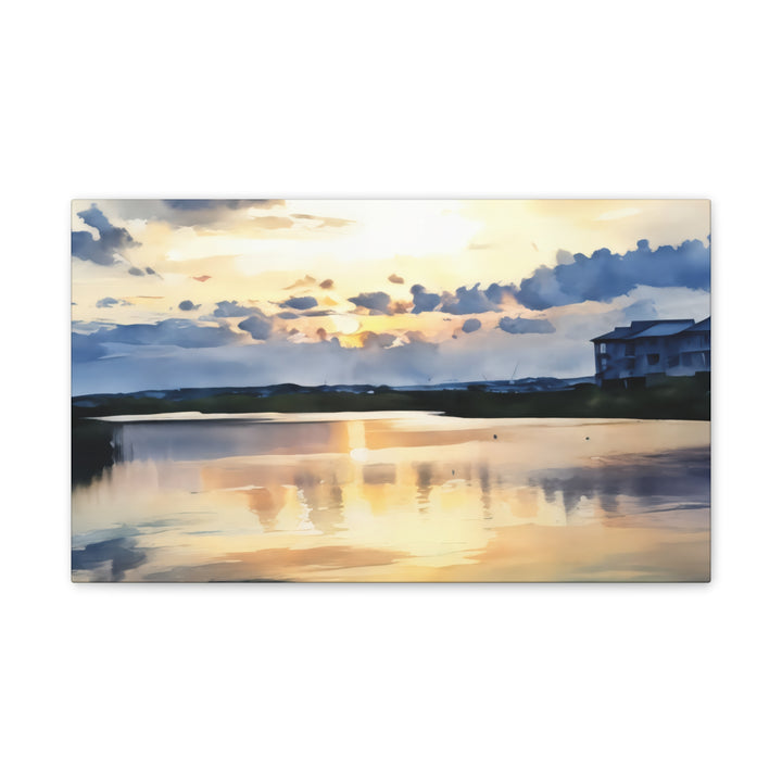 Serene Sunset Landscape Canvas Wall Art