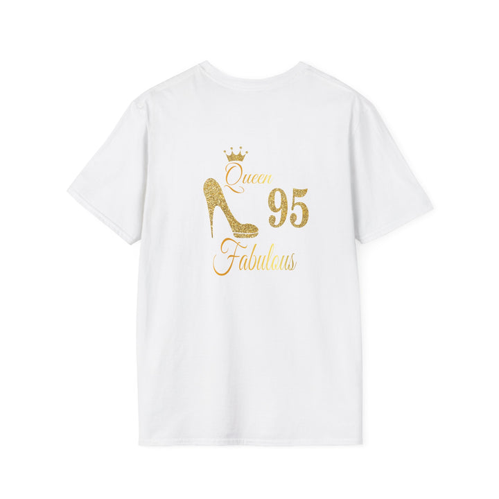 95 year old Fabulous Queen T-Shirt, Stylish Graphic Tee, Birthday Gift, Fashion Top, Statement Shirt