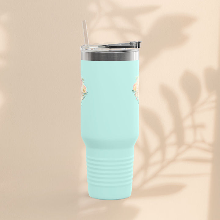 Floral Insulated Travel Mug for Moms - 40oz