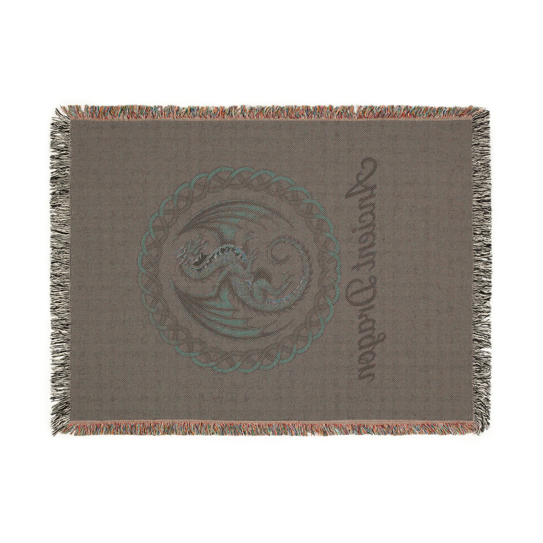 Ancient Dragon Woven Blanket – Cozy Mythical Throw, Fantasy Home Décor & Unique Gift for Dragon Lovers