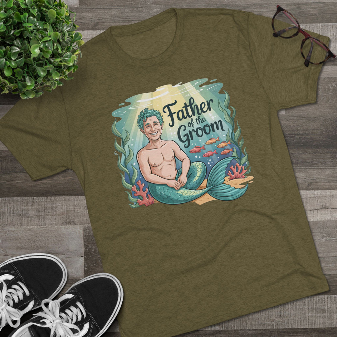 Father of the Groom Merman T-Shirt, Unique Wedding Gift, Fun Groomsmen Tee, Beach Theme Attire, Nautical Humor Shirt