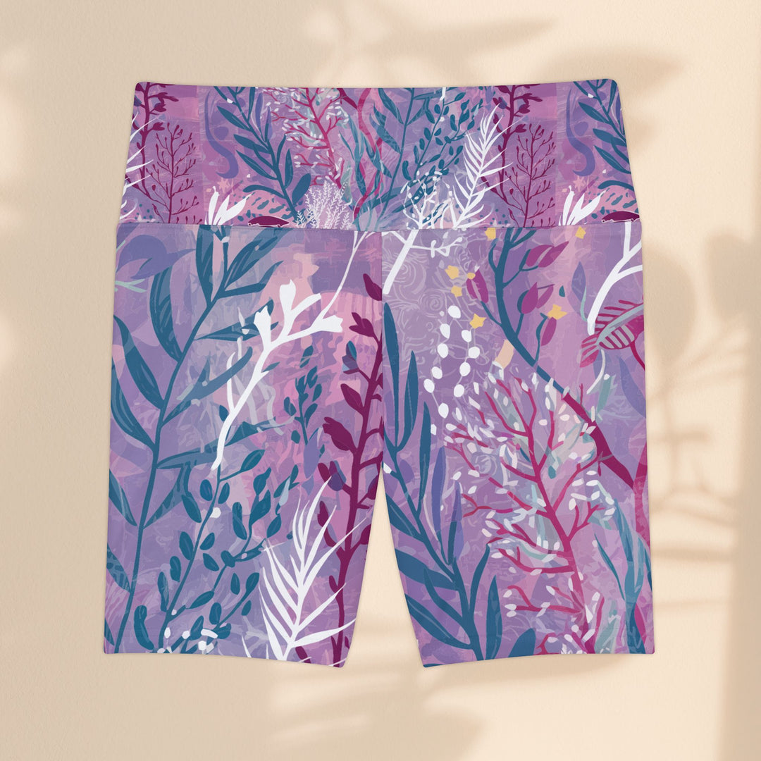 Purple Seaweed Workout Shorts - Stylish Activewear for Fitness & Leisure