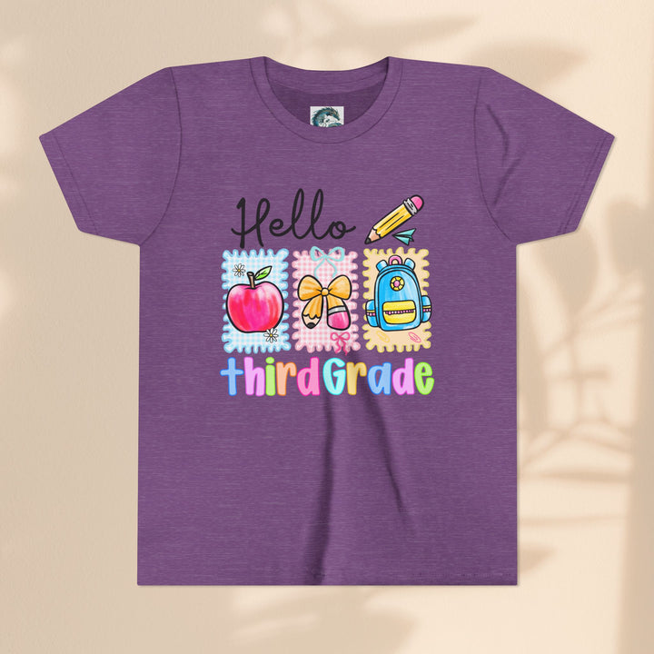 Colorful Third Grade Youth Tee, Back to School Shirt, Kids Graphic T-Shirt, 3rd Grade Celebration Apparel, Cute School Outfit, Fun [...]