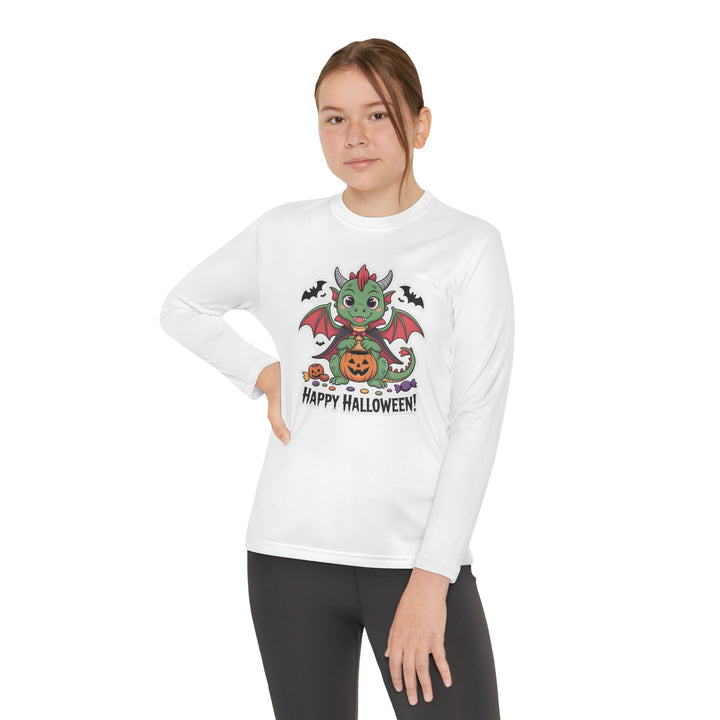 Halloween Youth Long Sleeve Tee, Cozy Tee for Kids, Spooky Costume Alternative, Perfect for Halloween Parties, Trick-Or-Treating