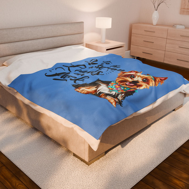 Dog Lover's Velveteen Plush Blanket - 'To the Woman Who Leads Our Pack'