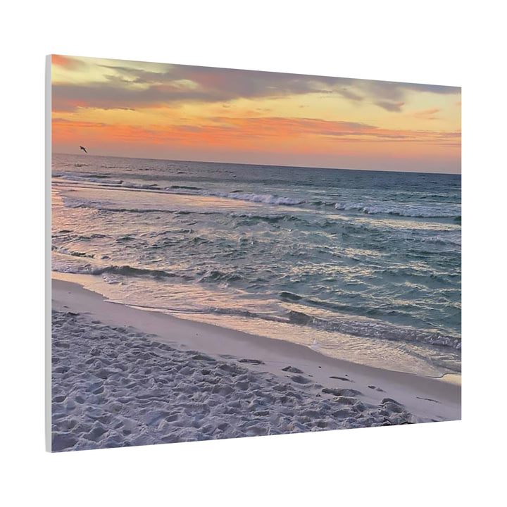 Sunset Beach Matte Stretched Canvas Wall Art