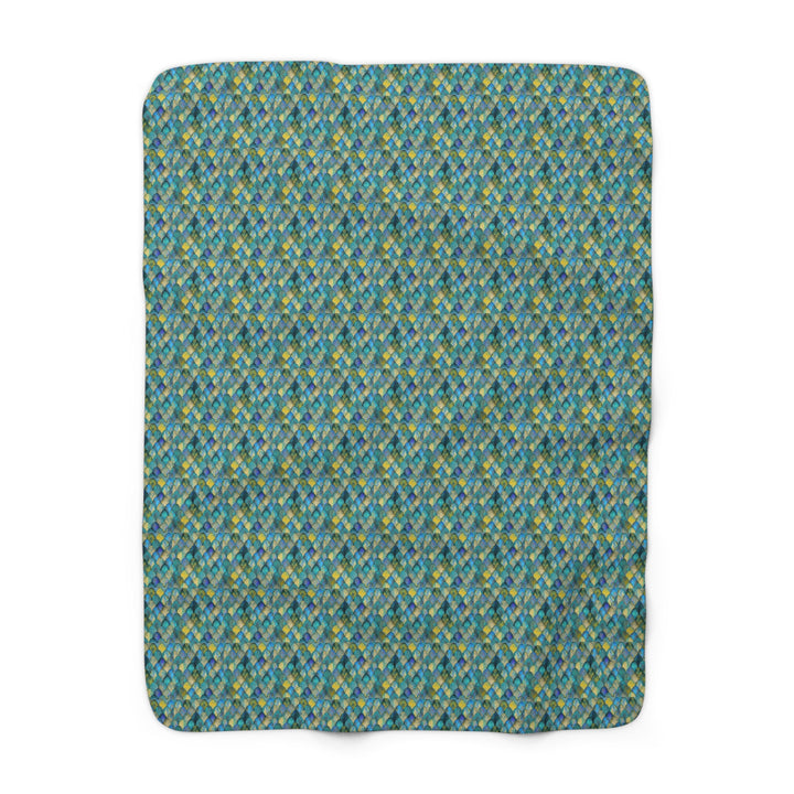 Mermaid Scale Sherpa Fleece Blanket – Cozy Soft Throw for Home & Holiday Gifts