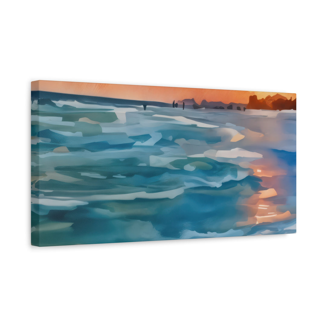 Coastal Sunset Canvas Art – Ocean and Beach Wall Décor