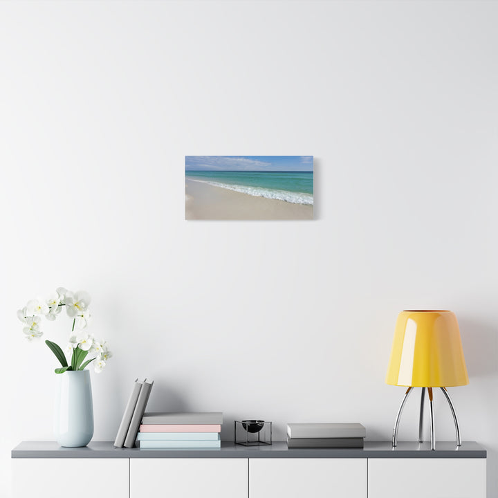 Beach Shoreline Matte Canvas Print – Tranquil Ocean Wall Art